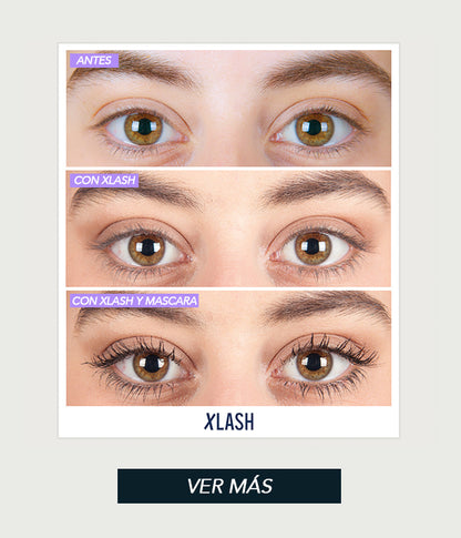 Paquete Xlash 3ml Serum Crece Pestañas + Máscara